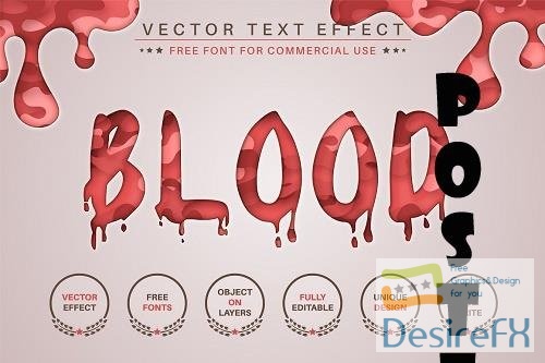 Blood Paper - Editable Text Effect - 6558845