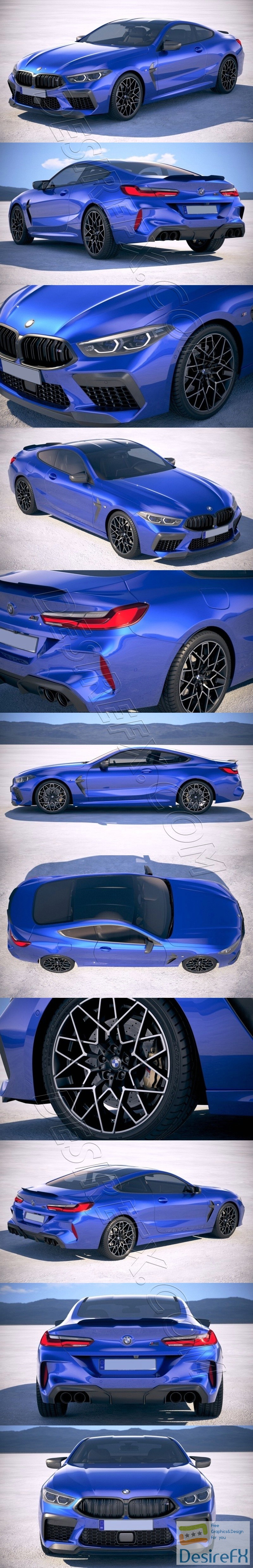 BMW M8 Competition Coupe 2020 3D Model