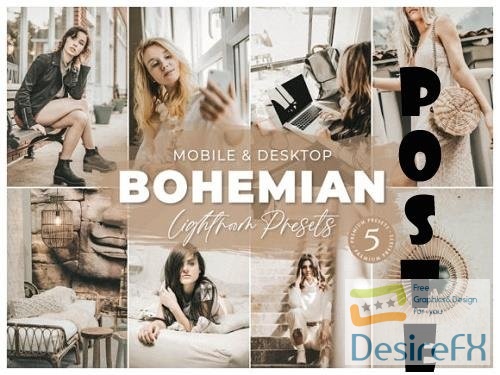 Bohemian Mobile Desktop Lightroom Presets Lifestyle Instagram