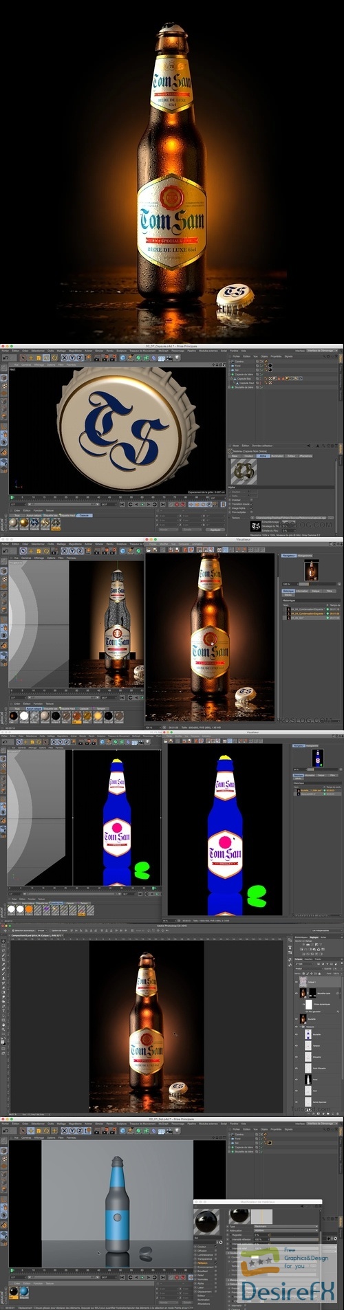 Tutorial - Create a photorealistic beer bottle in Cinema 4D