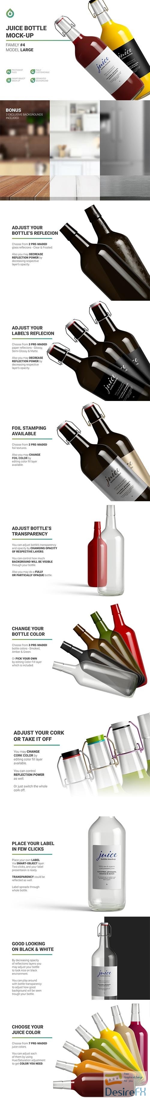CreativeMarket - Juice Bottle Mockup 5742701