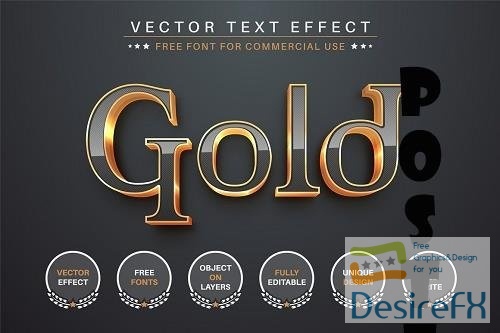 Dark Gold - Editable Text Effect - 6551497