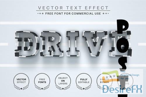 Drive - Editable Text Effect - 6583876
