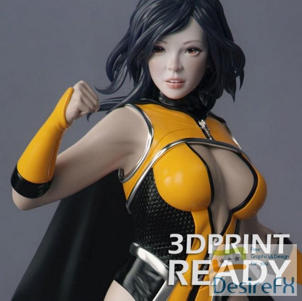 Female Superhero 3D print