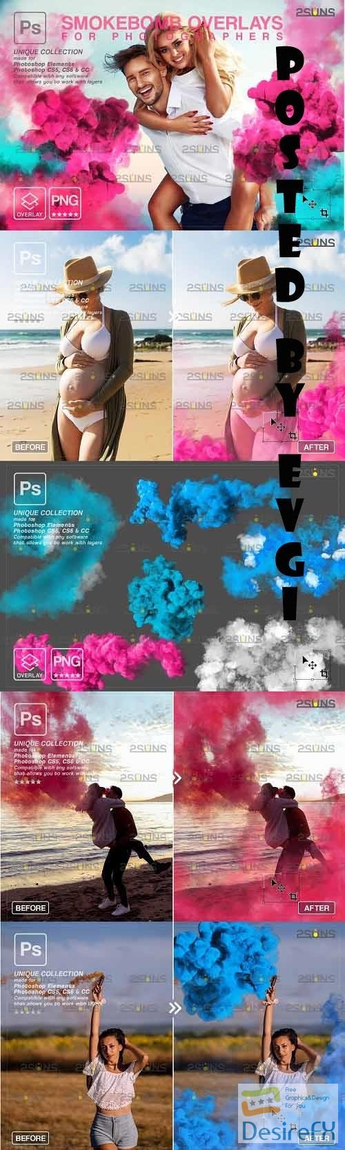 Gender reveal smoke photoshop overlay & Pink smoke bomb - 1612660