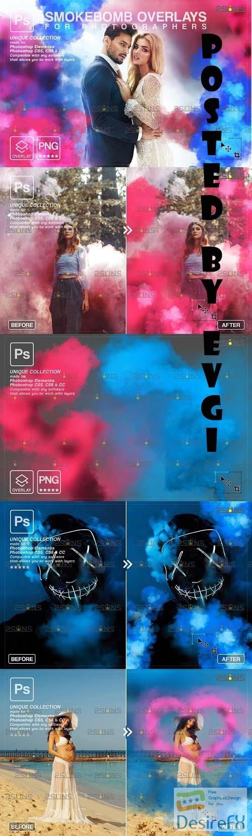 Gender reveal smoke photoshop overlay &amp; Pink smoke bomb V2 - 1612665