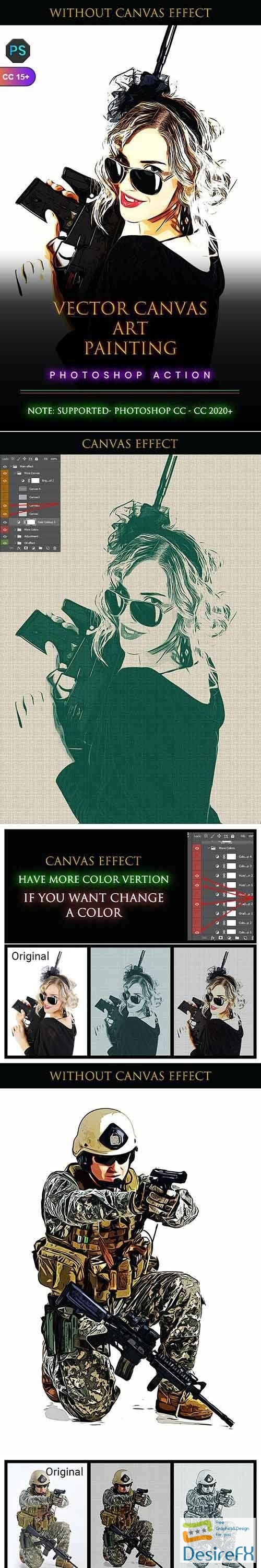 GraphicRiver - Vector Canvas Art Painting Photoshop Action 33762445