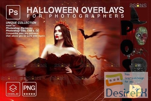 Halloween clipart Halloween overlay, Photoshop overlay V25 - 1584058