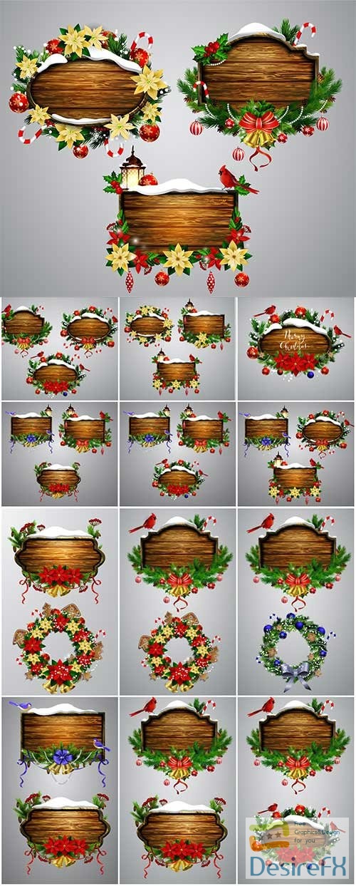 New Year and Christmas vector vol 13