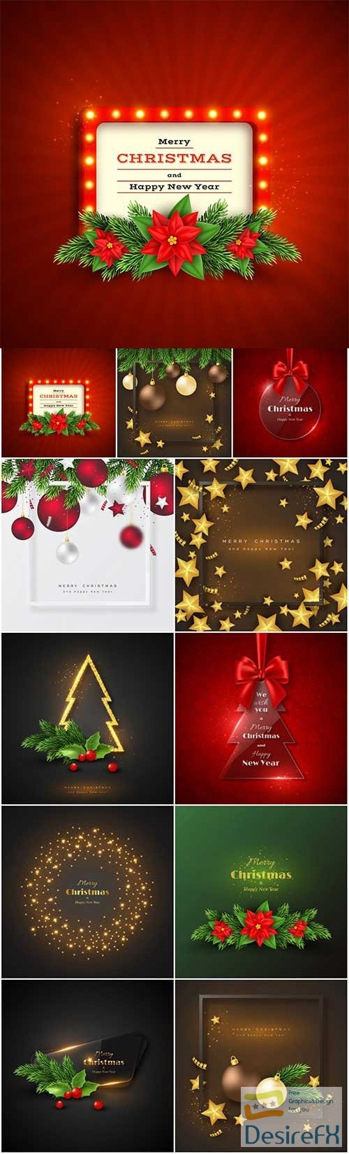 New Year and Christmas vector vol 3