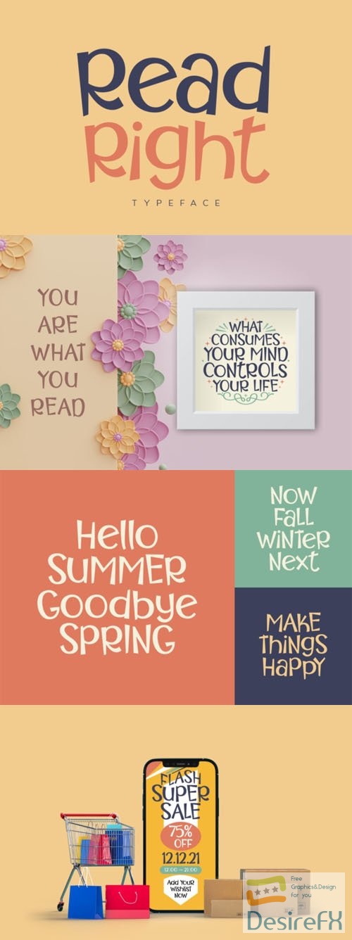 Read Right - Cute Lettered Display Font