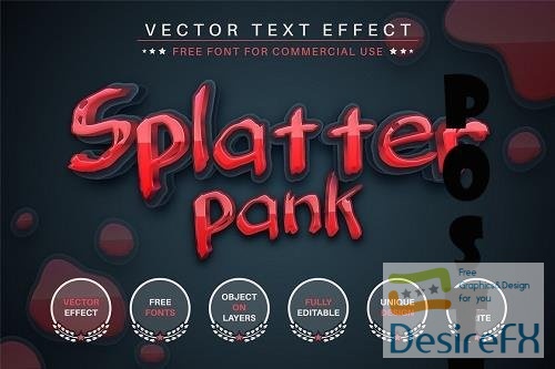 Splatter Pank - Editable Text Effect - 6541215