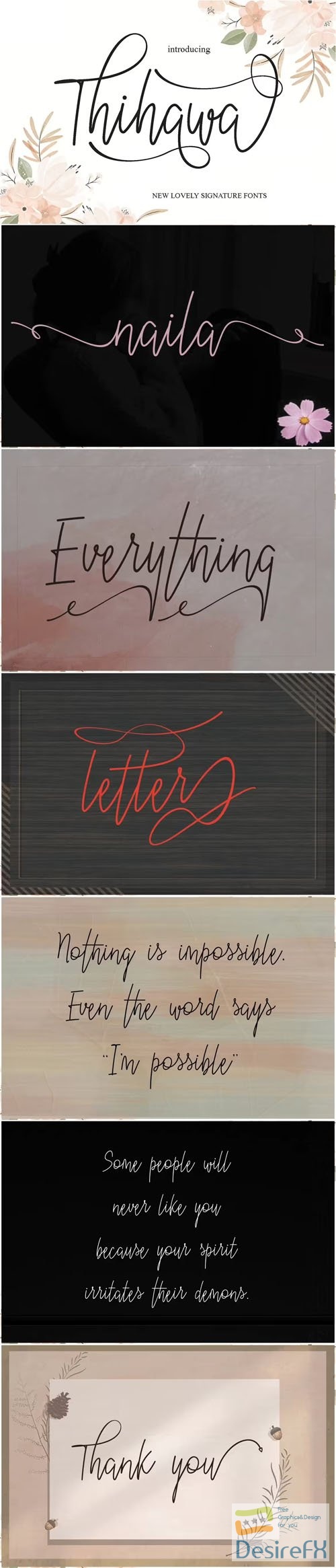 Thihawa Script - New Lovely Signature Font