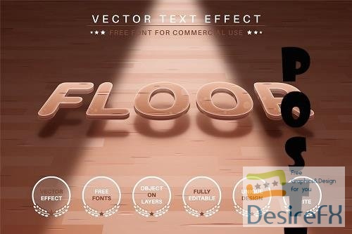 Wooden Floor - Editable Text Effect - 6601111