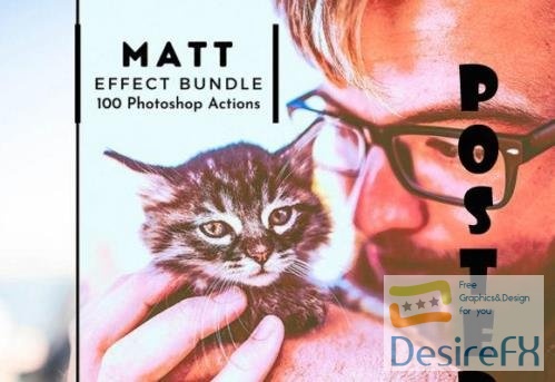 100 Matt Effect Photoshop Action Bundle