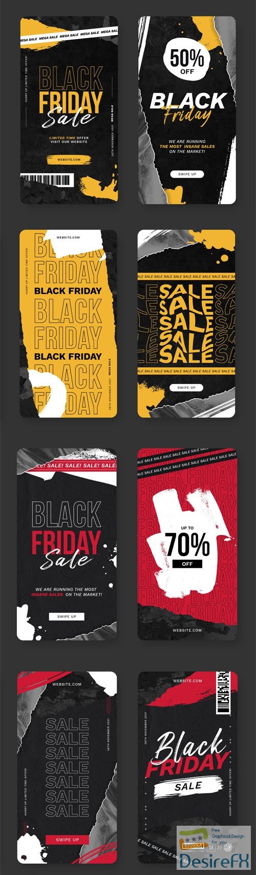 15 Black Friday Instagram Stories Vector Design Templates
