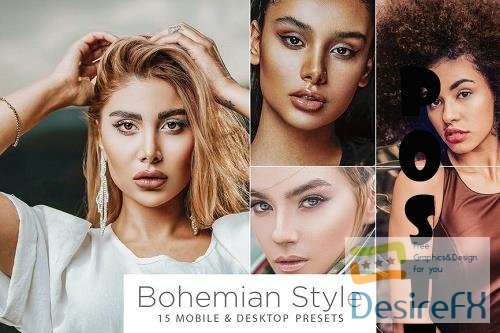 15 Bohemian Style Presets, Mobile &amp; Desktop preset