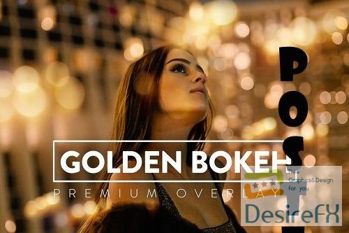 30 Golden Bokeh Overlay