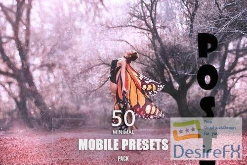 50 Minimal Mobile Presets Pack