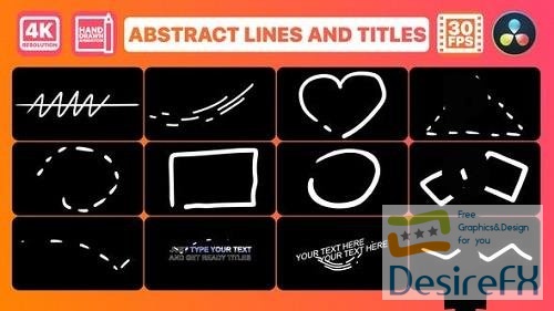 Abstract Lines &amp; Titles for DaVinci Resolve - 34936646