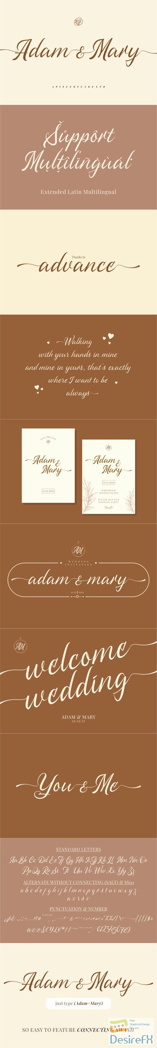 Adam &amp; Mary - Magical Script Font