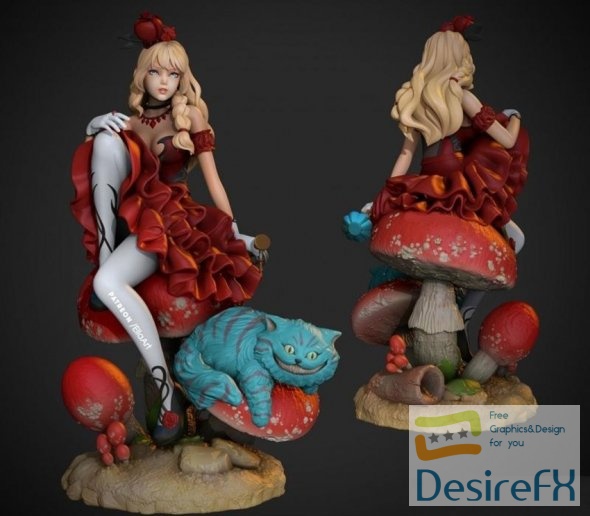 Alice in Wonderland V2 3D Print