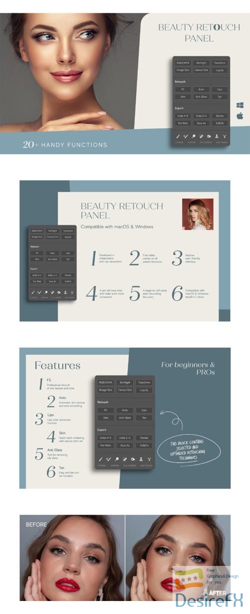 Beauty Retouch Panel - Plugin for Photoshop Win/Mac