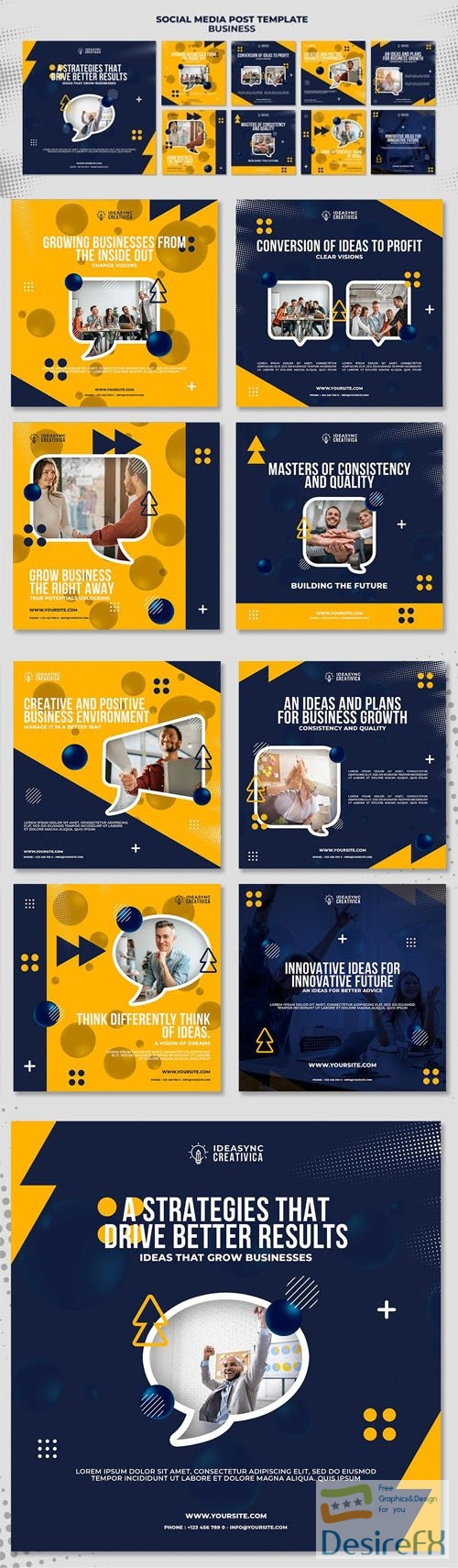 Business Instagram Posts PSD Templates Collection