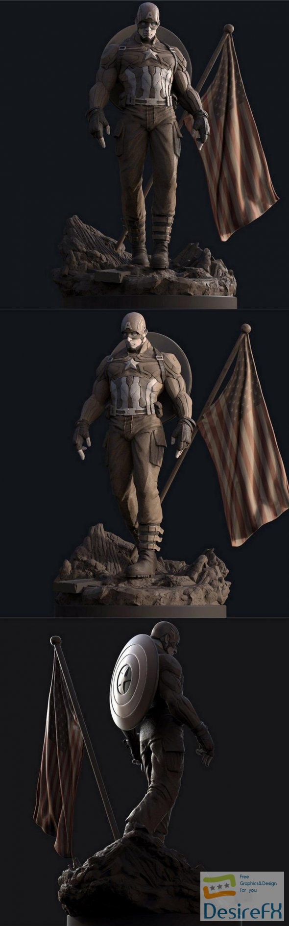 Captain America 3D Print