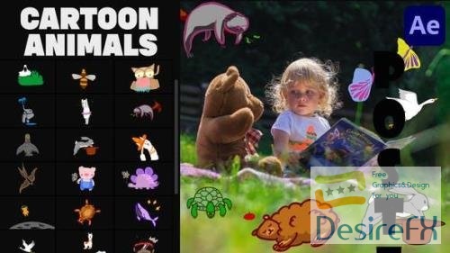 Cartoon Animals Animations 01 for After Effects - 34858446