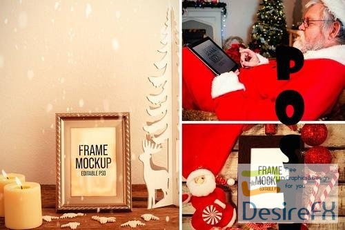 Christmas Picture Frame Mockup Set - FZKWKM8