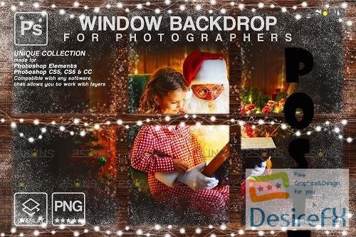 Christmas window overlay &amp; Photoshop overlay V5 - 1668411