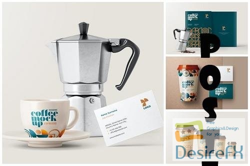 Coffee Branding Mockup Set - BH85MVE