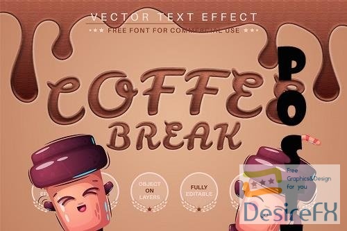 Coffee Break - Editable Text Effect - 6631760