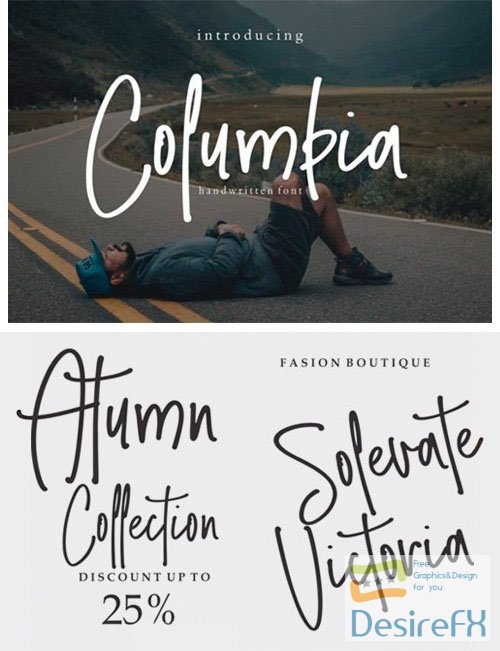 Columbia - Modern Handwritten Font