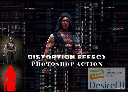 Distortion Effect Photoshop Action - 6682664