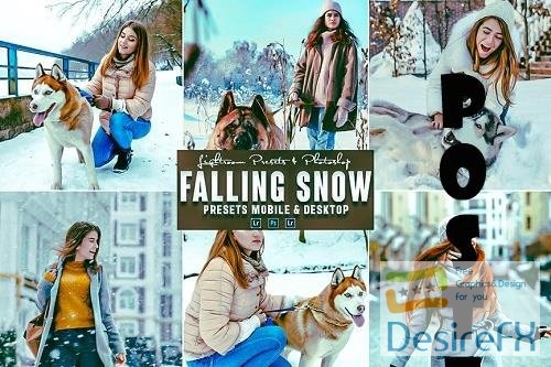 Falling Snow Photoshop Action &amp; Lightrom Presets