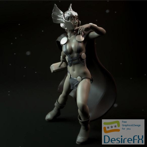 Female Thor 3D Print