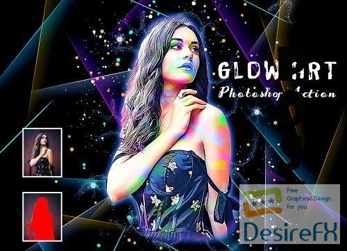 Glow Art Photoshop Action - 6675663