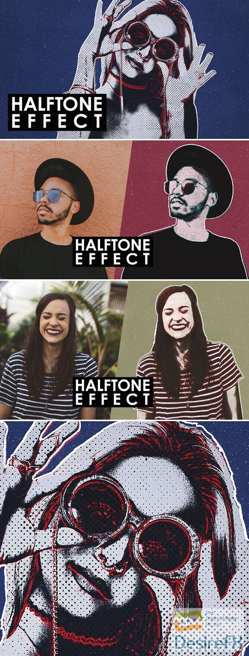Halftone Vintage Effect for Photoshop + Patterns + Tutorial