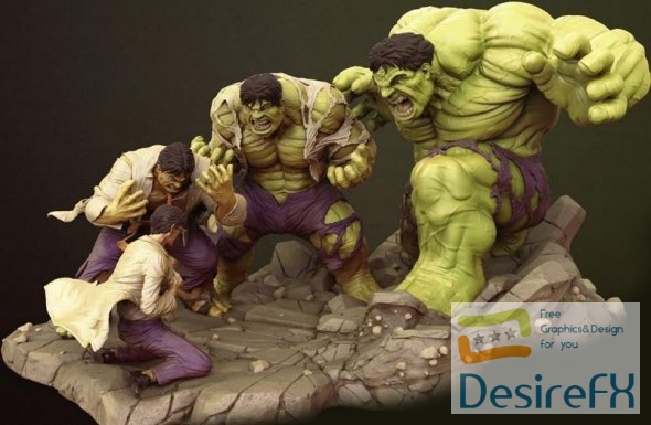 Hulk Banner Scene 3D Print