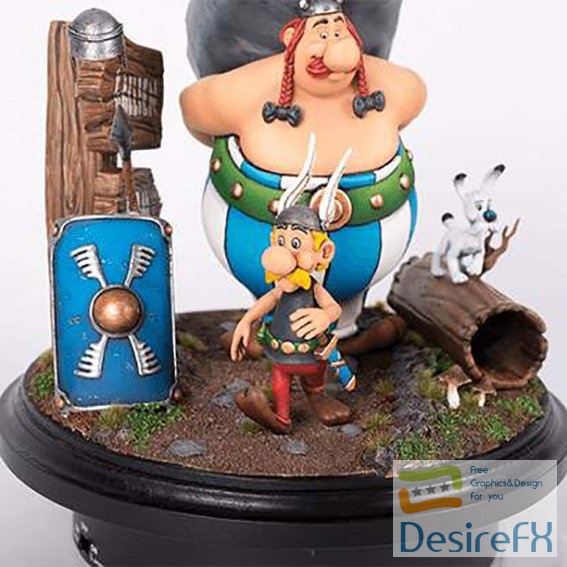 Kit Asterix-Obelix-Dogmatix 3D Print