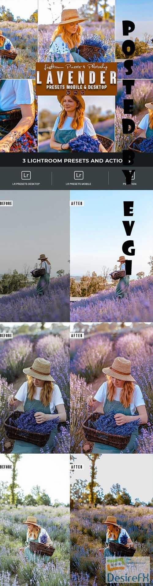 Lavender Photoshop Action &amp; Lightrom Presets - 34858971
