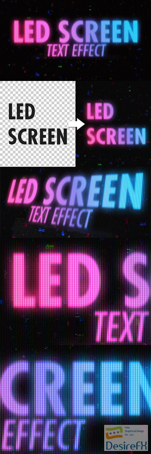 LED Screen Text Effect for Photoshop + Tutorial