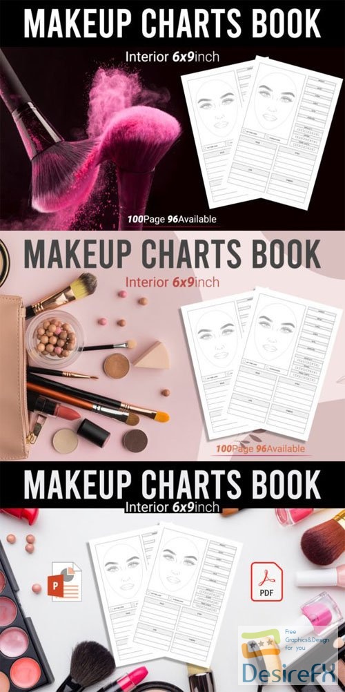 Makeup Charts Book - 100 Pages