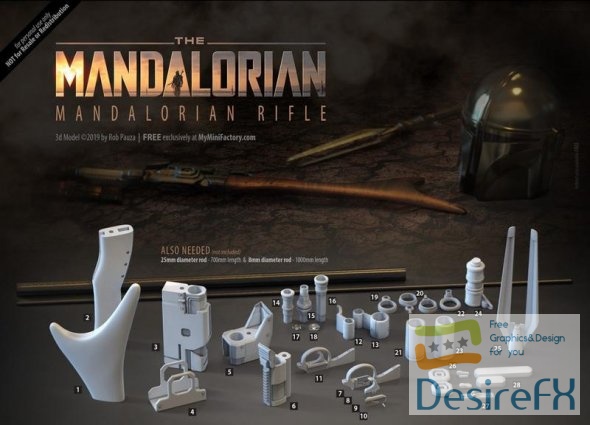 Mandalorian Rifle 3D Print