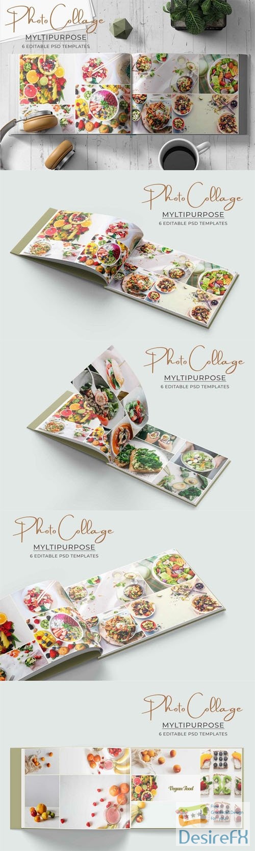 Multipurpose Photo Collage - 6 Editable PSD Templates