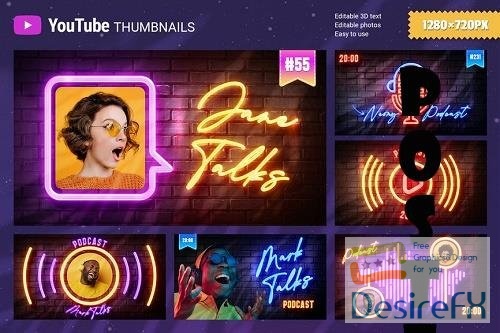Neon Podcast YouTube Thumbnails