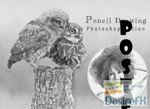 Pencil Drawing Photoshop Action - 6616316