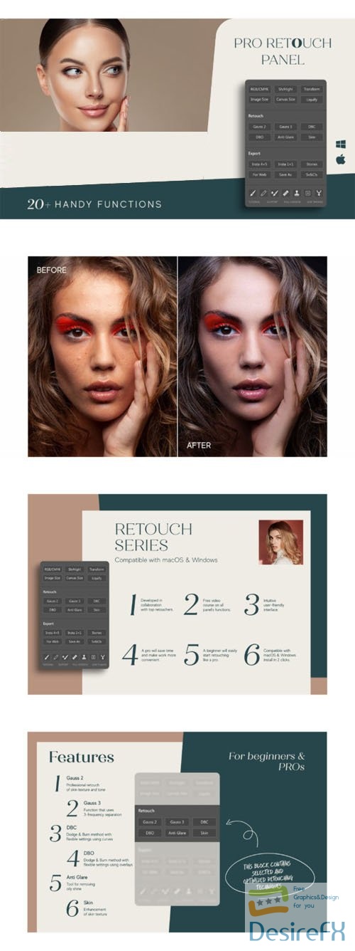 Pro Retouch Panel - Plugin for Photoshop Win/Mac